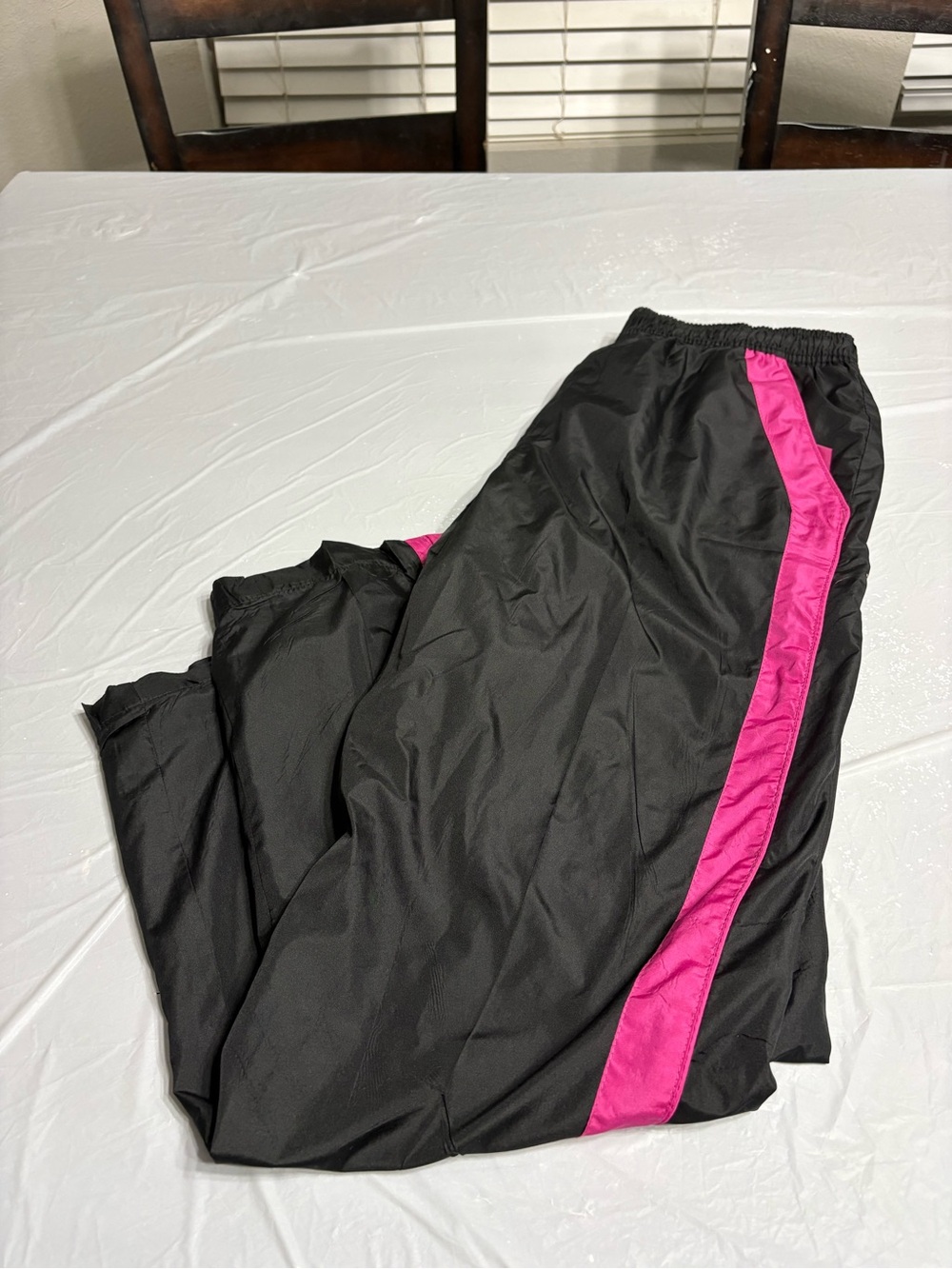 bcg Black Joggers with Pink Side Stripe